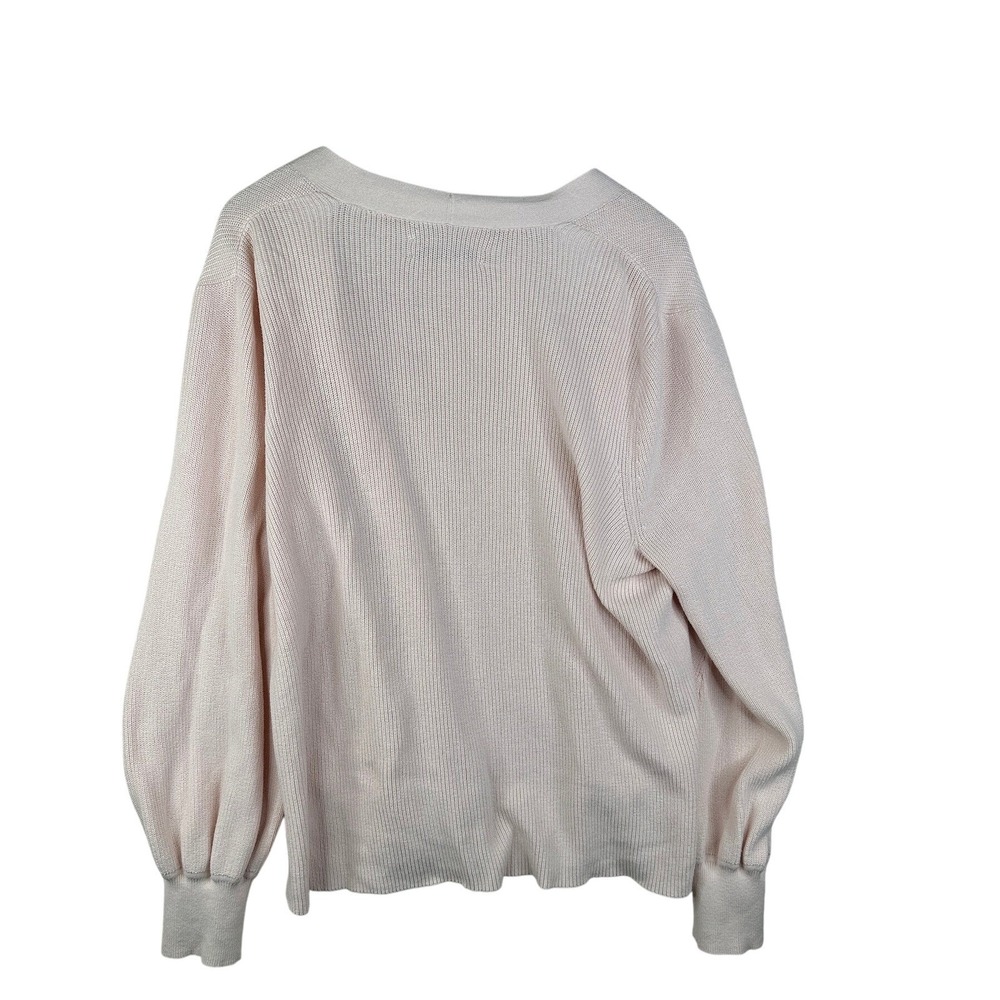 Loft Ribbed Open Long Sleeve Cardigan size‎ XL Pink - Picture 5 of 7